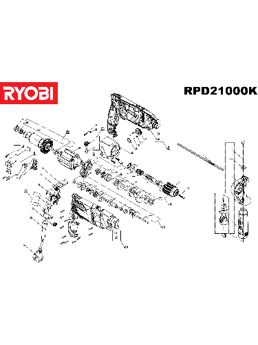Vue éclatée Ryobi RPD21000K 4000444260#01