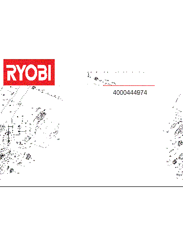 Vue éclatée Ryobi RLM13E33S_1300W_33CM 4000444974#01