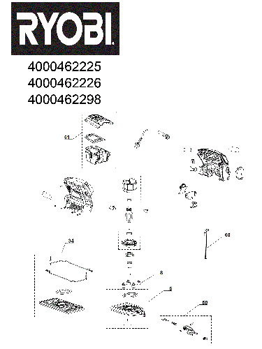 Vue éclatée Ryobi RMS170-G 4000462225#01