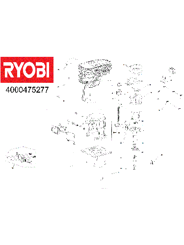 Vue éclatée Ryobi R18TR-0 4000475277#01