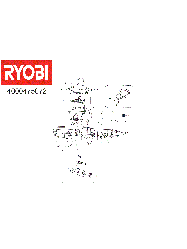 Vue éclatée Ryobi R18AC-0 4000475072#01