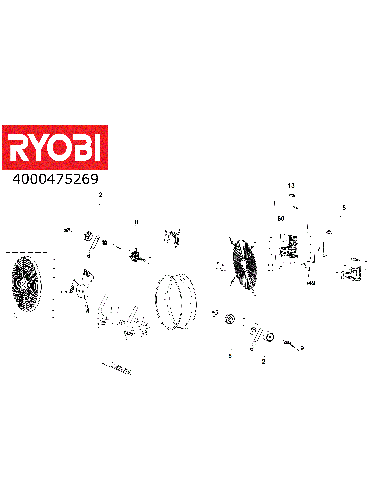 Vue éclatée Ryobi R18F5-0 4000475269#01