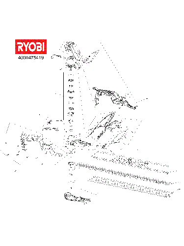 Vue éclatée Ryobi RY18HTX60A-0 4000475419#01