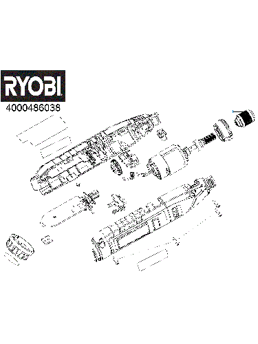 Vue éclatée Ryobi RRT4-120GA15 4000486038#01