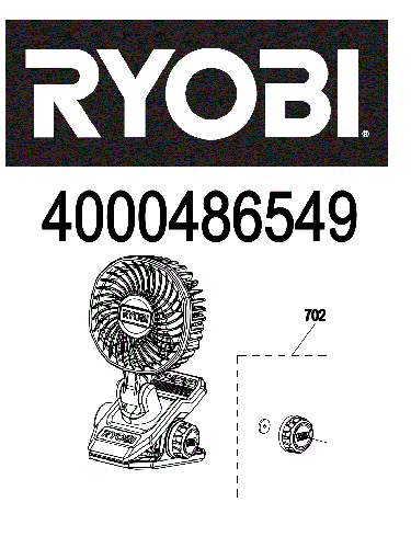 Vue éclatée Ryobi RCF4-120G 4000486549#01