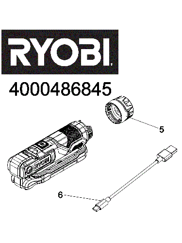 Vue éclatée Ryobi RLI4-120G 4000486845#01