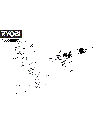Vue éclatée Ryobi RPD18BL1-0 4000486673#01