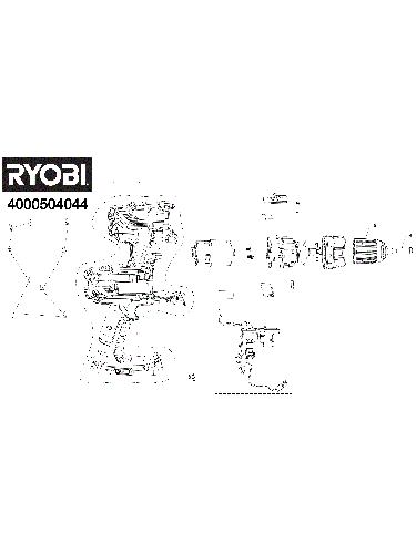 Vue éclatée Ryobi R18DD32-0 4000504044#01