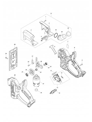 Vue éclatée Makita SD100D#01