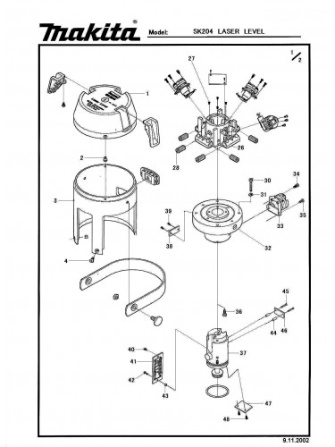 Vue éclatée Makita SK204#01