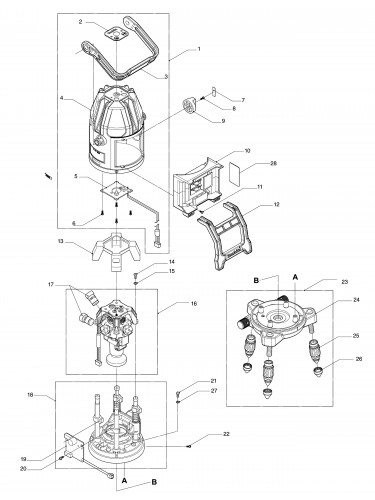 Vue éclatée Makita SK40GD#01