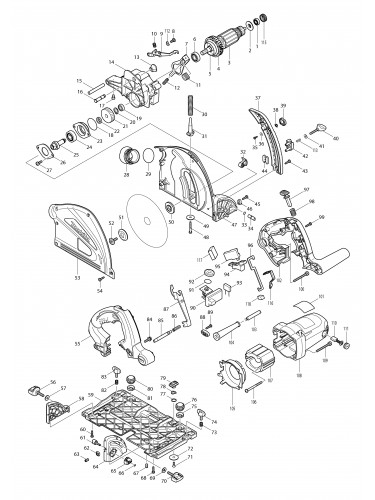 Vue éclatée Makita SP6000#01