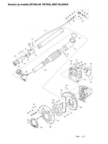 Vue éclatée Makita SP7650.4R#01