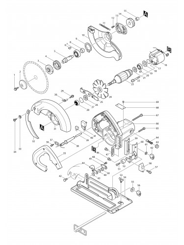 Vue éclatée Makita SR1800#01