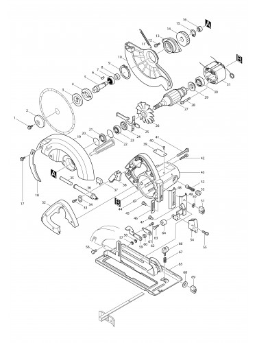 Vue éclatée Makita SR2100#01