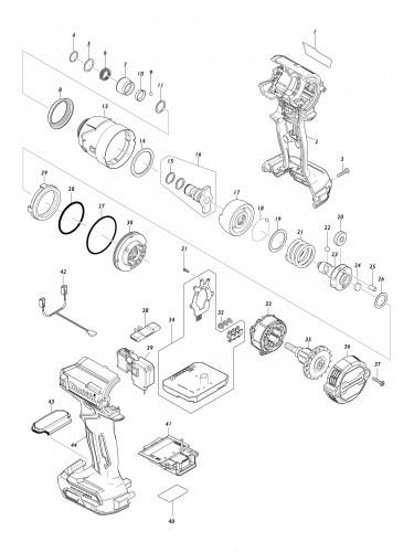 Vue éclatée Makita TD003G#01