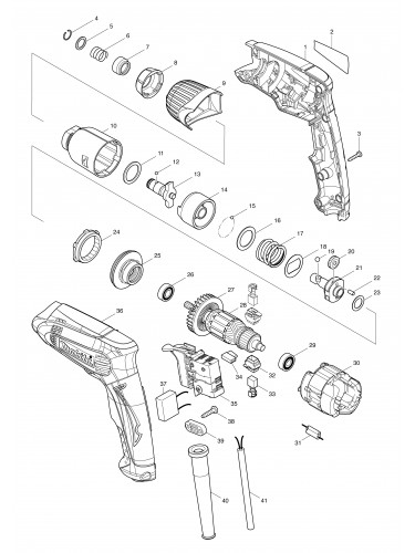 Vue éclatée Makita TD0100#01