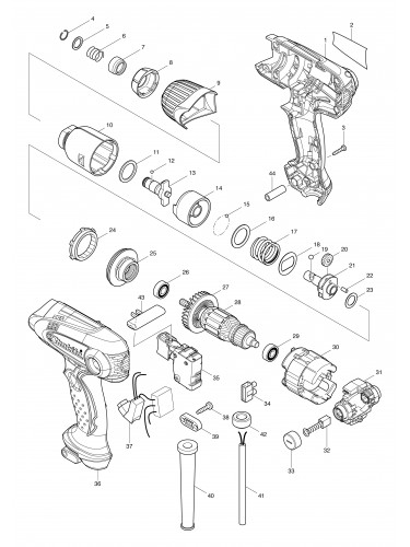 Vue éclatée Makita TD0101F#01