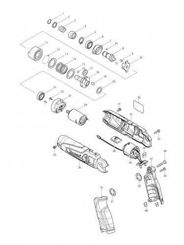 Vue éclatée Makita TD021D#01