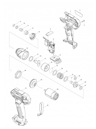 Vue éclatée Makita TD110D#01