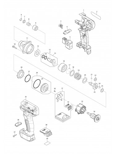 Vue éclatée Makita TD112D#01