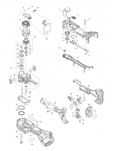 Vue éclatée Makita TM001G#01