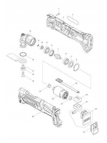 Vue éclatée Makita TM30D#01