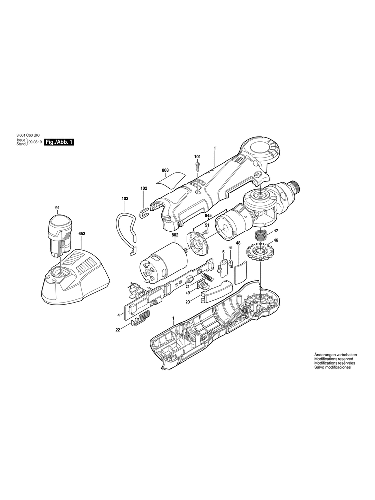 PIECES DETACHEES TOURNEVIS A COUDE BOSCH GWI 10.8 V-LI