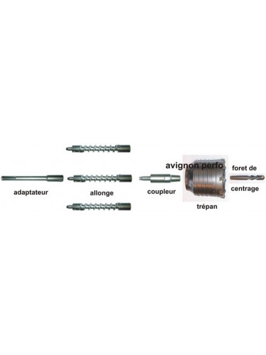 TREPAN BETON SDS MAX HITACHI CONE 1/8