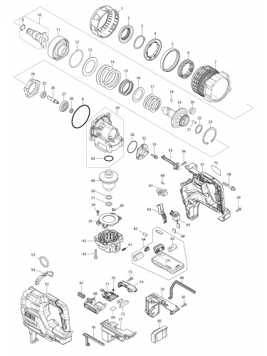 Vue éclatée Makita TW009G#01