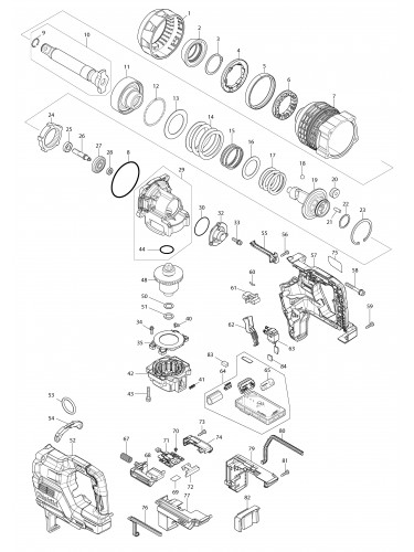 Vue éclatée Makita TW010G#01