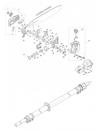 Vue éclatée Makita UA004G#01