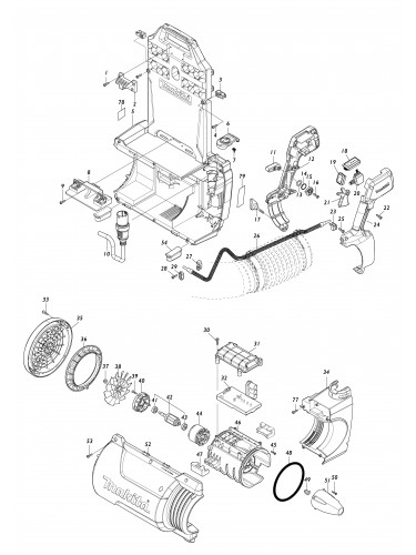 Vue éclatée Makita UB002C#01
