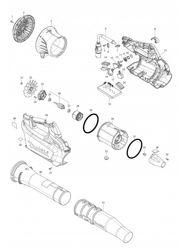Vue éclatée Makita UB003C#01