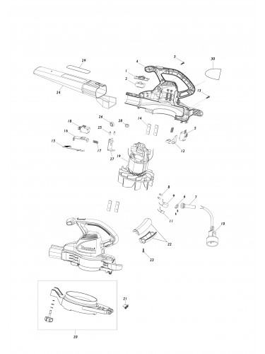 Vue éclatée Makita UB0801#01