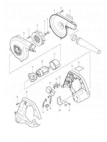 Vue éclatée Makita UB140D#01