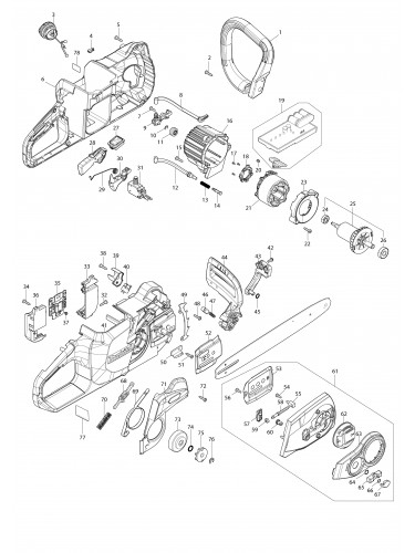 Vue éclatée Makita UC022G#01