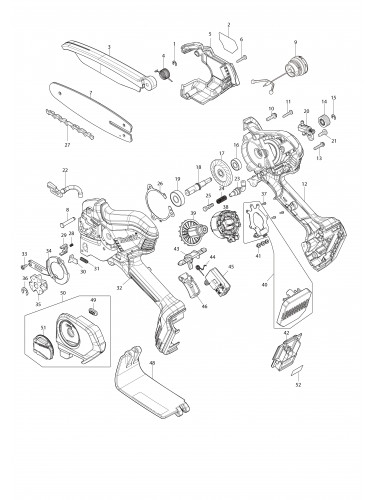 Vue éclatée Makita UC029G#01