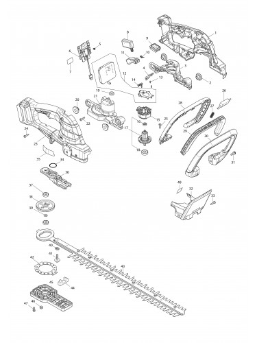 Vue éclatée Makita UH020G#01