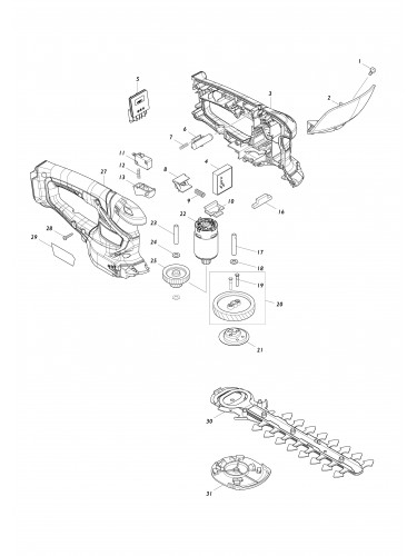 Vue éclatée Makita UH201D#01