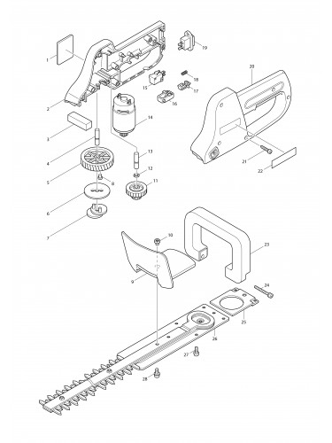 Vue éclatée Makita UH303D#01