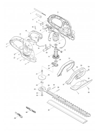 Vue éclatée Makita UH4260#01