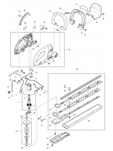 Vue éclatée Makita UH4850#01