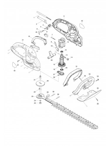 Vue éclatée Makita UH4861#01