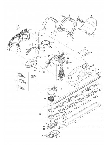 Vue éclatée Makita UH5540#01