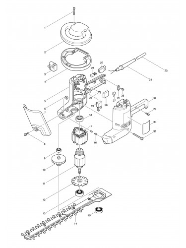 Vue éclatée Makita UH6300#01