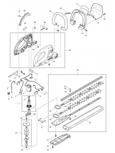 Vue éclatée Makita UH6350#01