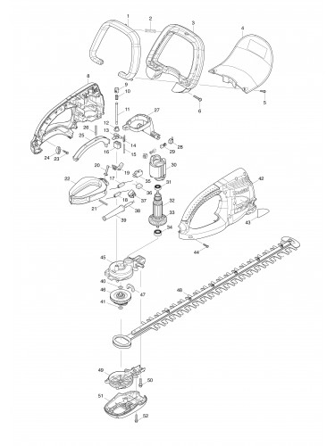 Vue éclatée Makita UH6570#01