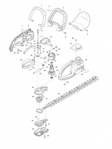 Vue éclatée Makita UH6580#01
