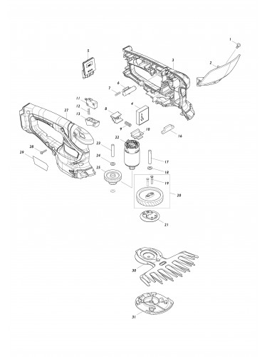 Vue éclatée Makita UM600D#01
